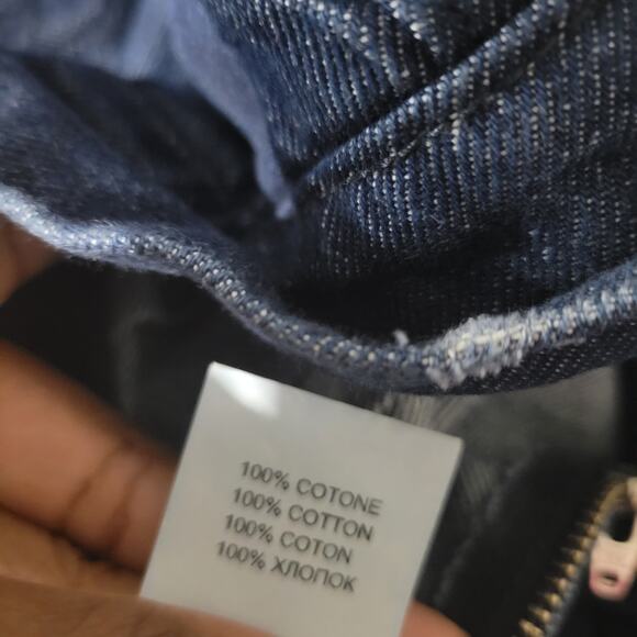 Kaos Denim Skirt Blue Jean Midi Pleats Flare Rigid Medium Wash High Waist Size 4 - Picture 12 of 15